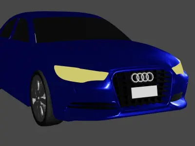 AUDI A6 car low poly model Low-poly 3D model