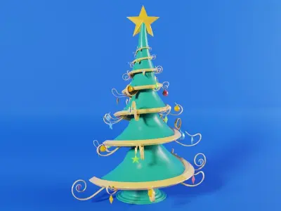Stylized Christmas Tree 3D model