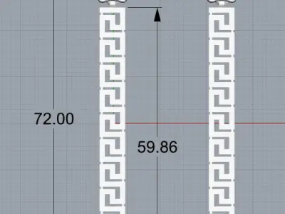 Versache earrings 3D print model