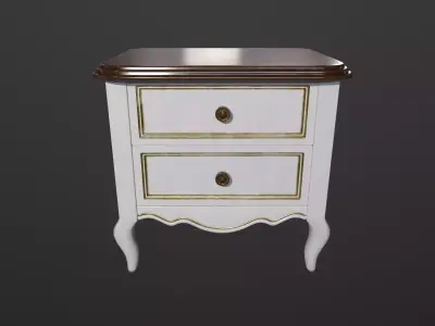 Bedside Table Low-poly 3D model
