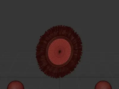 Hapsala And Rattan Mirror White Wash 3D model