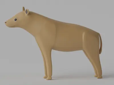 Cartoon Hyena 3D model