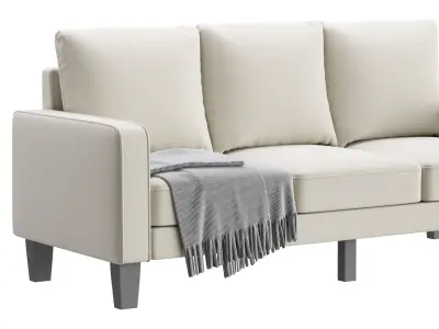 3-Seats Upholstered sofa 3D model