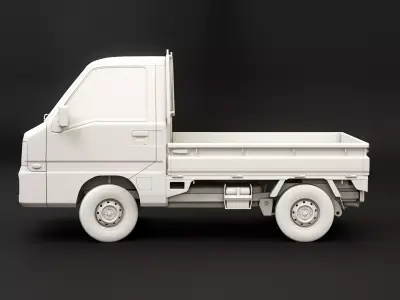 Subaru Sambar Kei Truck UT Low-poly 3D model