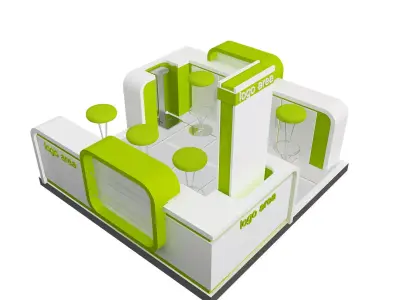  Booth Exhibition Stand a97 3D model