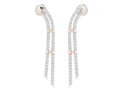 Women Drop Earrings 3dm STL OBJ FBX Renders Details 3D print model get