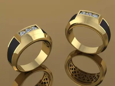 Man Ring Gold  3D print model