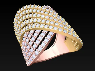 Diamond Ring - Womens Rings - N3895 3D print model