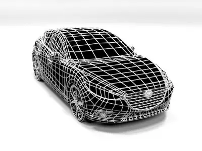 MAZDA 3 LOWPOLY hatchback Low-poly 3D model