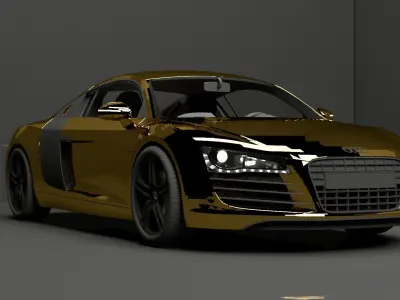 Audi R8 V10 Gold Edition 3D model