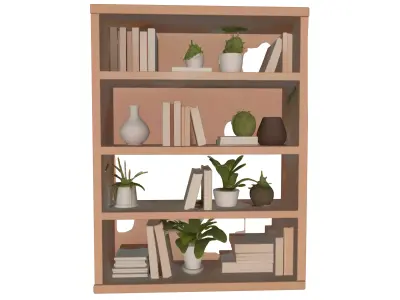 BOOKSHELF 3D model 7