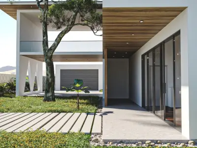 Morden House 01 Low-poly 3D model