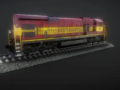 model train 01 Low-poly 3D model
