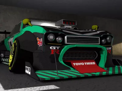 NISSAN Skyline stylized 3D model