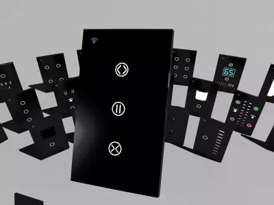 accesorios electricos digitales Low-poly 3D model