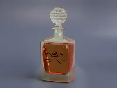 Par Excellence Custom Golf Whiskey Decanter  Free 3D model