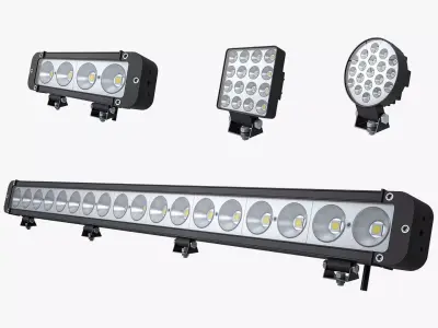 LED Light Bars Collection 3D Model Pack
