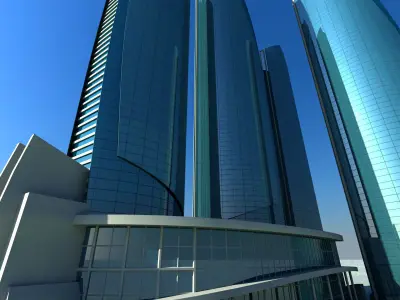 Etihad Towers - Abu Dhabi 3D model