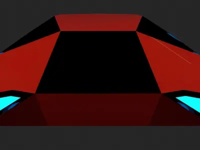 low poly concept car model Low-poly 3D model