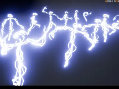 Lightning elemental low-poly game engine ready 3D model Low-poly 3D model