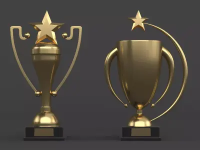 Trophy Cups 3D model 19