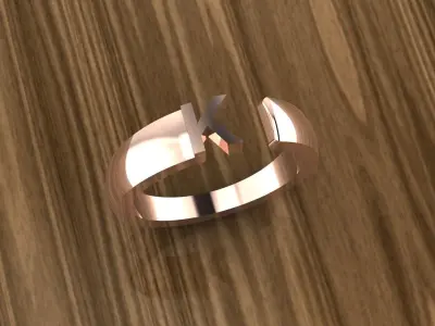 Alphabet Ring K 3D print model purchase