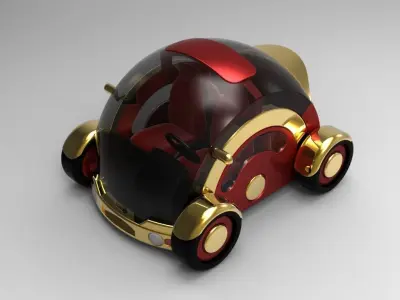 ECar metalbeetle 3D model