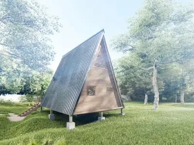A - Frame tiny house two storey  3D model