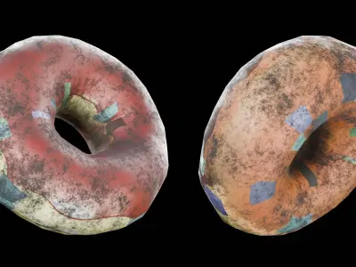 Inflatable Donut Free low-poly 3D model