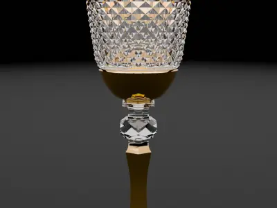 Golden wineglass of Royal Majesty 3D model