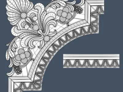 Molding Corner 3D model 2
