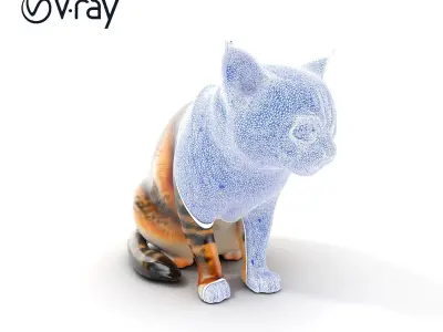Realistic Cat Model Pack for D Rendering and Animation Low-poly 3D model