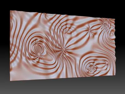 Flow 6376 wavy 3D relief for CNC milling 3D print model