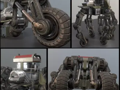 Futuristic Five-Wheeled Building - Five Wheeler - Free Download Free low-poly 3D model