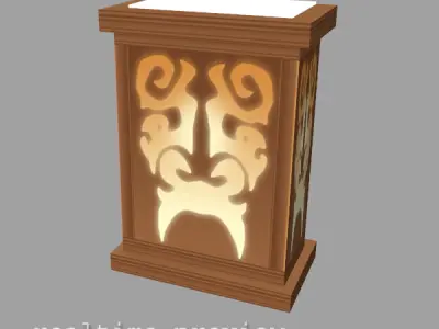 Wall Light Fixture C1  low poly Low-poly 3D model