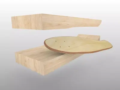 22 inch Penny board mold- Ready to be milled   3D model