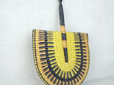 African Handwoven Fan 25 3D model