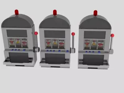 Slot Machine Low-poly 3D model