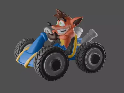 Crash Bandicoot Kart 3D print model