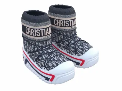 Dior Alps Snow Ankle Boots Blue Low-poly 3D model