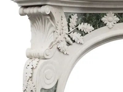 fireplace rare marble Rococo 3D model