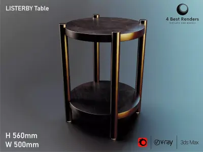 LISTERBY Table Low-poly 3D model