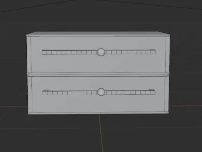 RIGGED Basic Wooden End Table 3D model