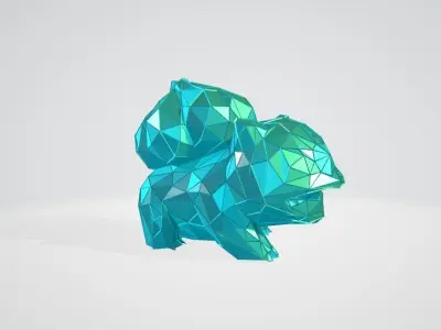 Pokemon Bulbasaur WIREFRAME VORONOI WIREMESH MESH 3D print model