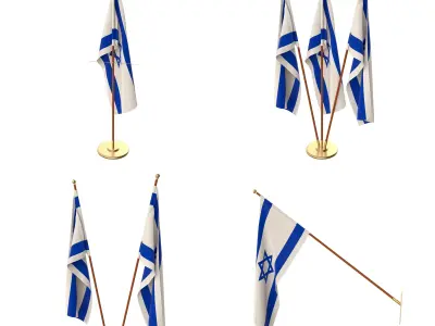 Israel Flag Pack 3D model