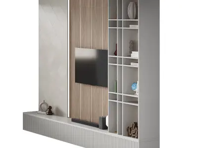 Modern TV Wall 028 3D model