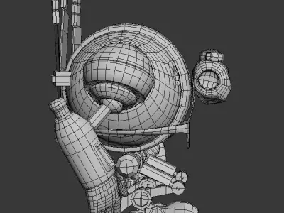 Robot with arms and legs Free low-poly 3D model
