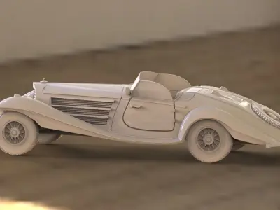 mercedes 540 3D print model
