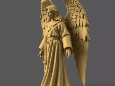 Majestic Christmas Angel STL File for 3D Printing 3D print model