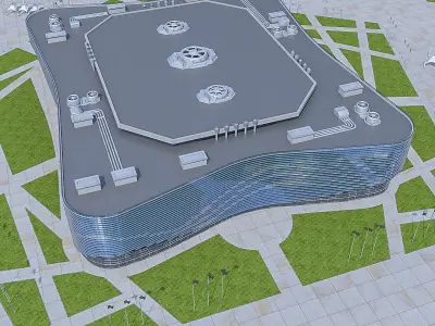 Sochi Olympic Stadium  Low-poly 3D model